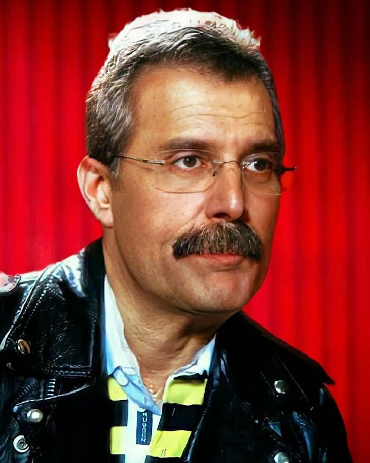  Retratos imaginarios de la vejez de celebridades fallecidas Freddie Mercury