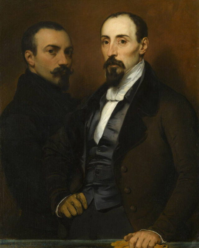 El retrato del artista y su hermano Aquiles, de Eugène Devéria (1836)
