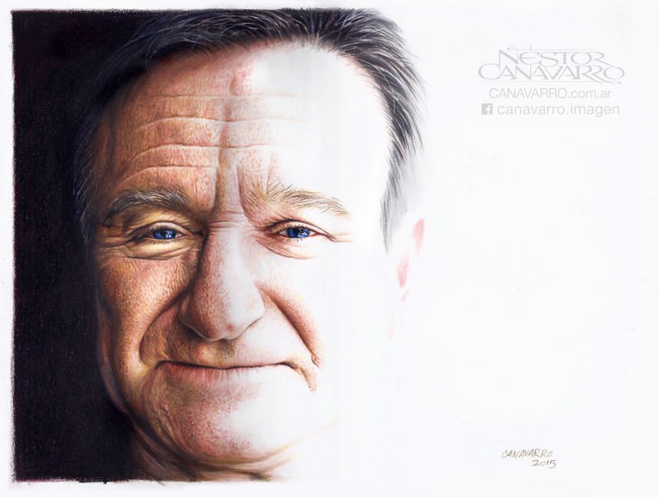 Asombrosos Retratos De Celebridades De Hollywood Robin Williams