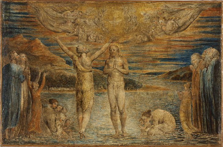 Pinturas De William Blake "Bautismo de Cristo" (1799)