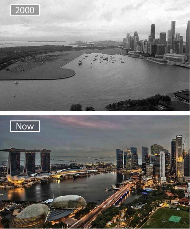  Increíbles Fotos De Cómo El Tiempo Lo Transforma Todo Singapur cambió completamente en solo 20 años