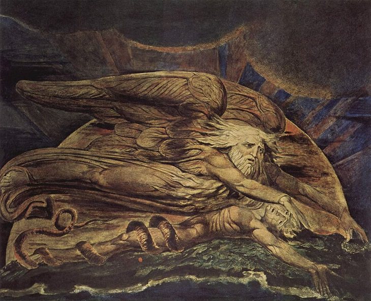 Pinturas De William Blake "Elohim creando a Adán" (1795)