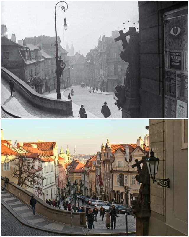  Increíbles Fotos De Cómo El Tiempo Lo Transforma Todo Praga en 1910 y 2020