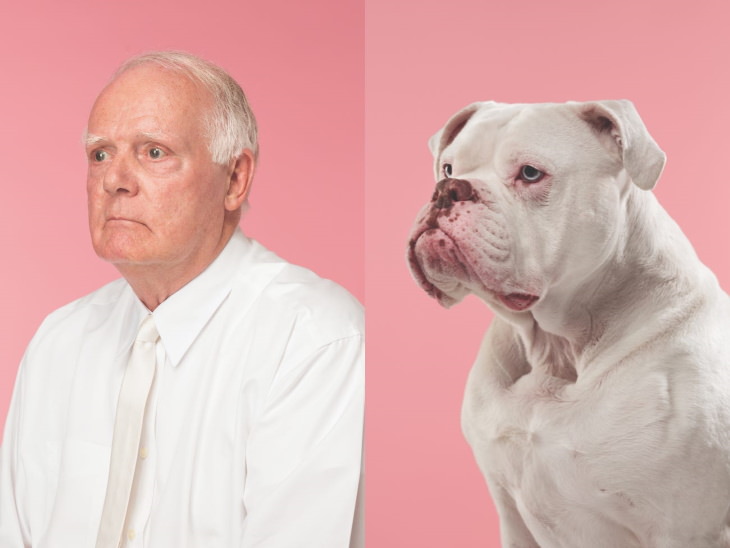Divertidas Fotos De Perros Que Se Parecen a Sus Dueños señor mayor y su perro