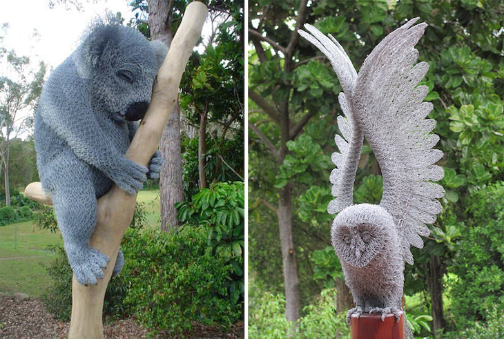Obras De Arte Hechas Con Alambre Más esculturas de alambre de animales de Ivan Lovatt