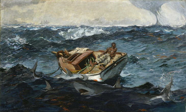 7 Artistas Pioneros De La Acuarela Winslow Homer "La corriente del Golfo", 1899.