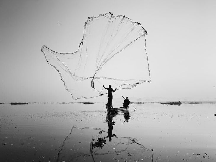Ganadores De Los Premios De Fotografía Móvil Siluetas, primer lugar: en el lago Inle por Dan Liu