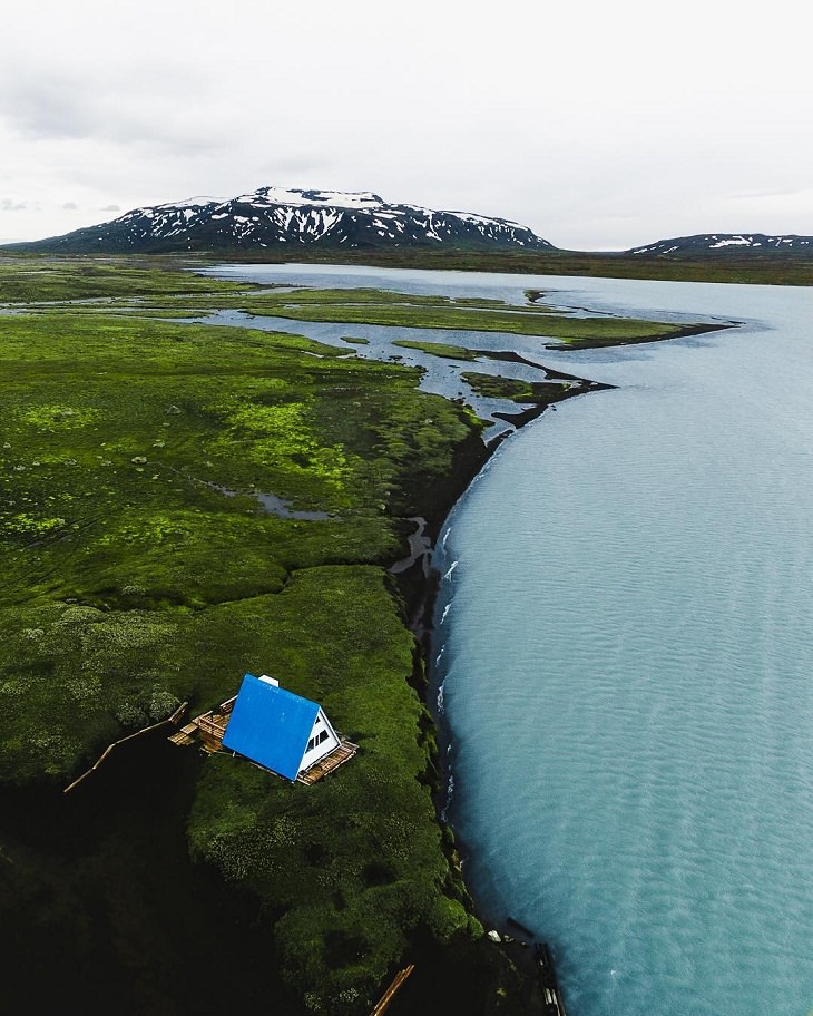 Fotos Aéreas De Islandia Orilla del lago