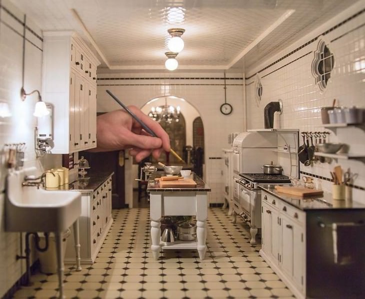 Diseños De Habitaciones Antiguas En Miniatura La cocina en Casa California