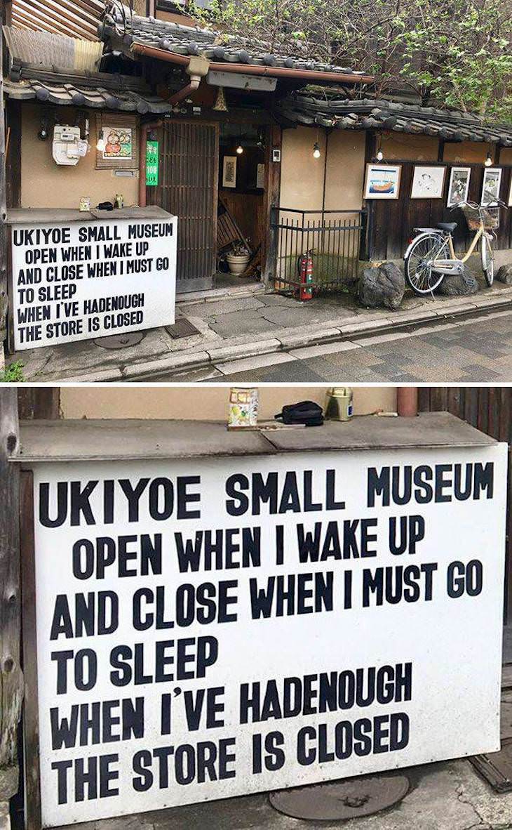 Increíbles Exhibiciones De Museos Que Deberías VerEste pequeño museo de Kioto, Japón, tiene un horario de apertura muy peculiar