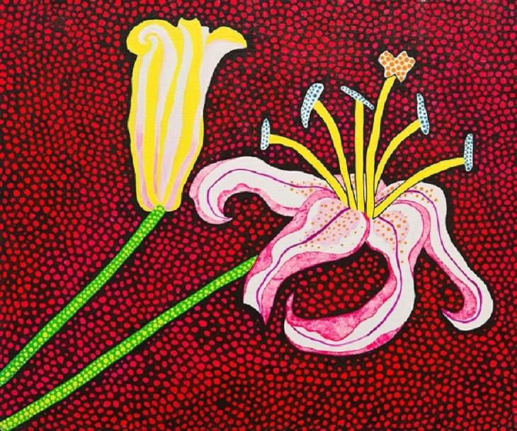 Asombrosas Obras De Arte De Yayoi Kusama Lista para florecer por la mañana, 1989