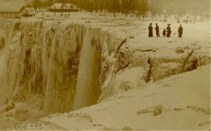 Fotos Históricas Raras Cataratas del Niágara congeladas - 1911