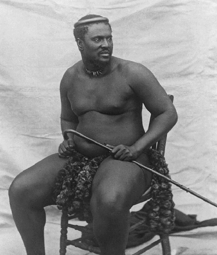Fotos Históricas Raras  Cetshwayo, rey de los zulúes que derrotó a los británicos en la batalla de Isandlwana - 1878