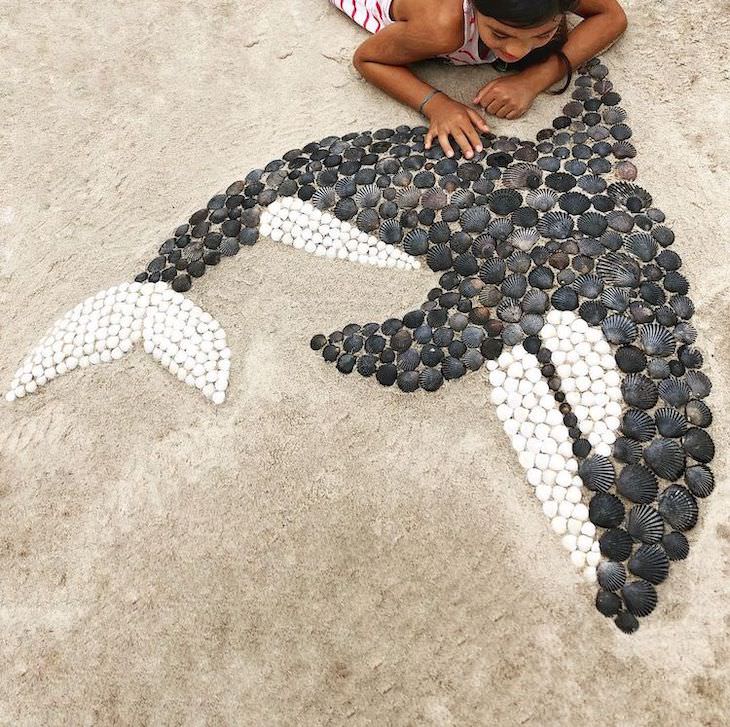 Esculturas De Animales Hechas De Conchas De Mar Orca