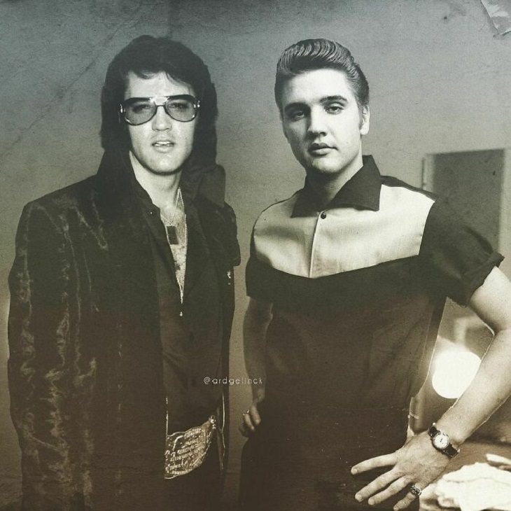 15 Famosos Posan Con Sus "Yos" Más Jóvenes, Elvis Presley