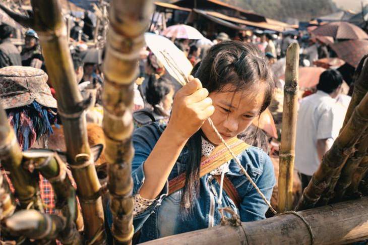El Encanto De Vietnam En 17 Imágenes Niña sujetando una cuerda