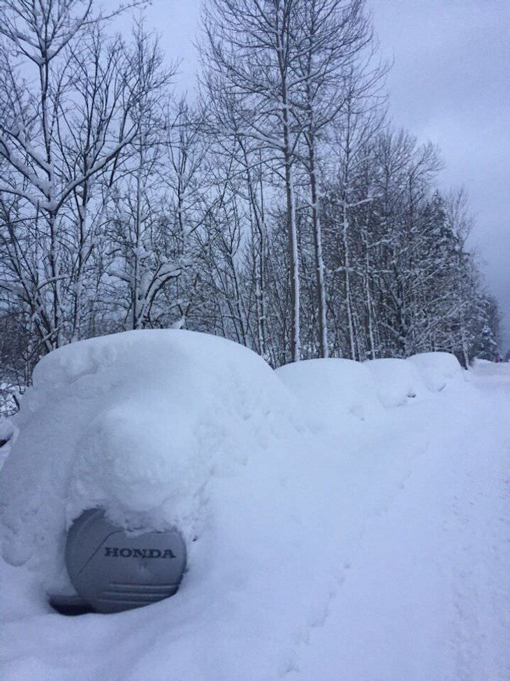 9. Desafío: intenta encontrar tu coche en pleno invierno en Noruega