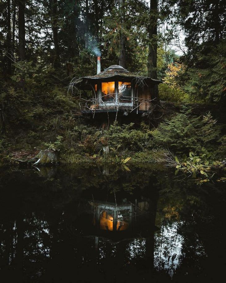 25 Cabañas En El Bosque De Todo El Mundo Una cabaña verdaderamente fotogénica en el estado de Washington