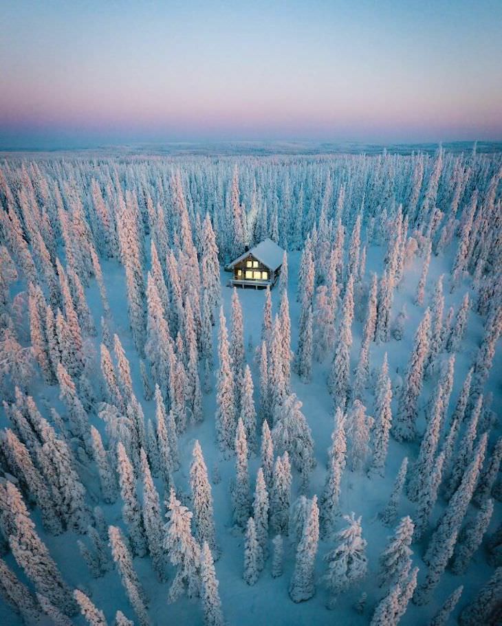 25 Cabañas En El Bosque De Todo El Mundo Una acogedora cabaña de invierno en Finlandia