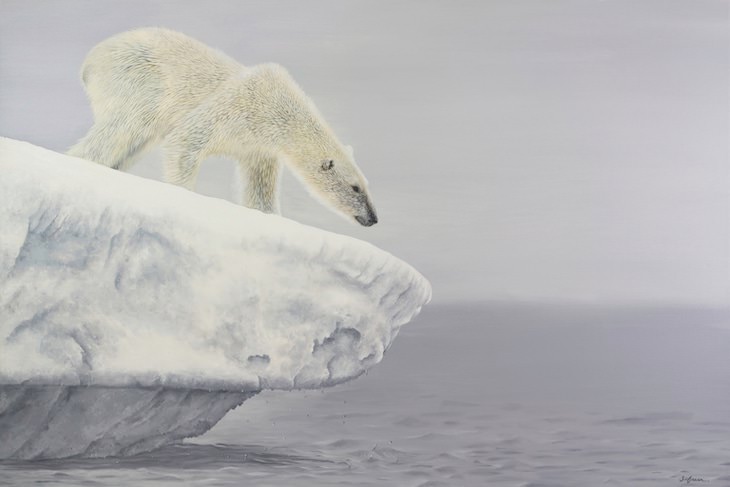 Retratos De Animales Por Sophie Green oso polar