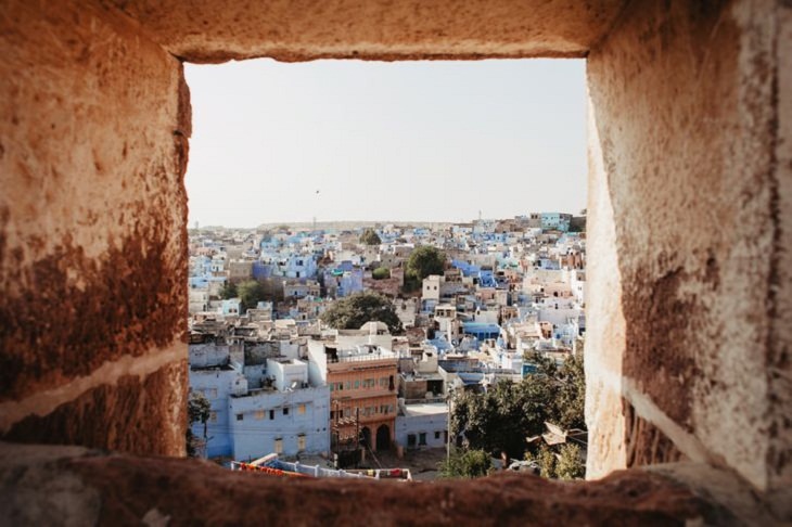 Fotos Que Capturan La Belleza De La India Otra vista de la ciudad azul de Jodhpur desde el fuerte de Mehrangarh