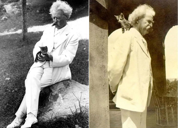 Personajes Famosos y Sus Gatos Mark Twain
