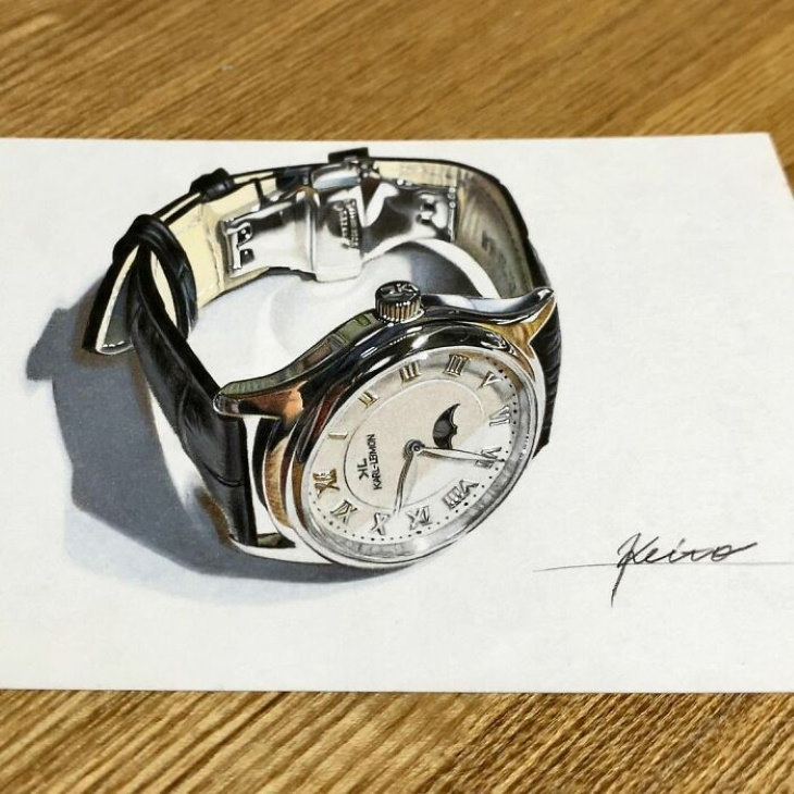 Artista Japones Crea Obras Realistas Reloj de mano
