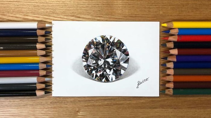 Artista Japones Crea Obras Realistas Diamante brillante