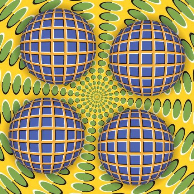 Illusiones Ópticas bolas moviéndose