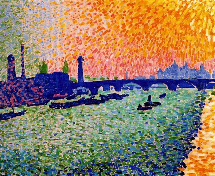 Obras De Arte De André Derain El puente, vista sobre el río, 1905