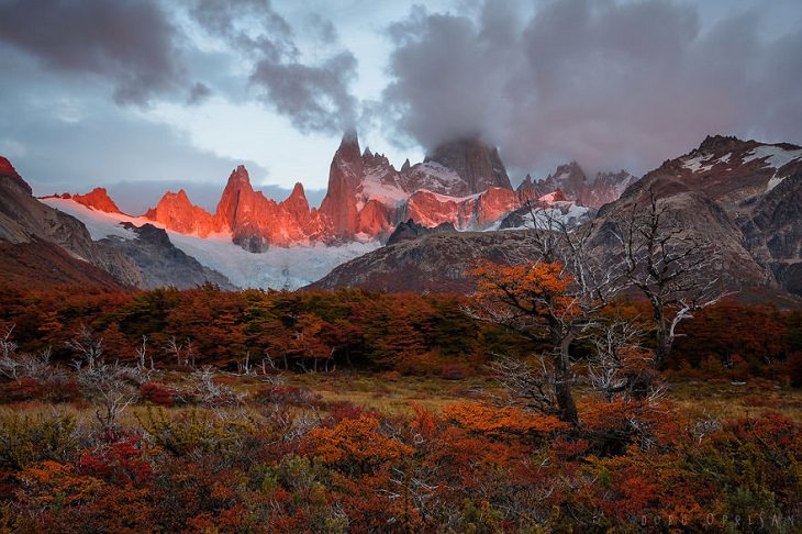 Otoño En La Patagonia Paisaje otoñal