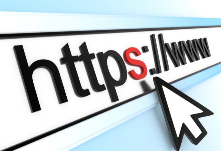 1. Una dirección de sitio web que no comience con "HTTPS"