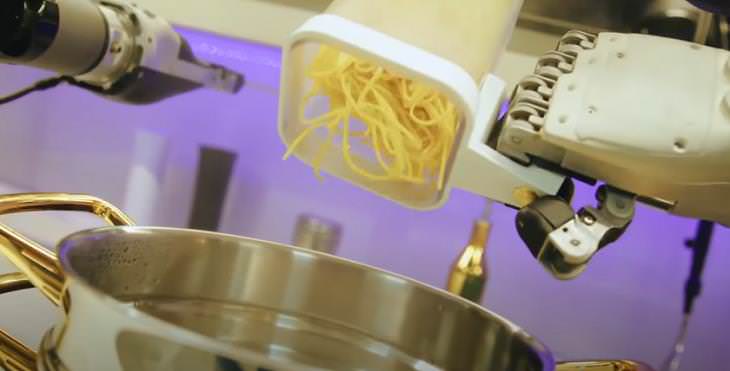 Cocina Robótica, Robot preparando comida