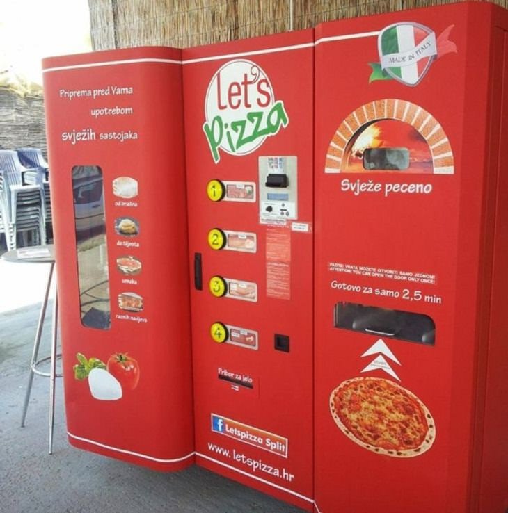 Nuevos Inventos, máquina expendedora de pizza