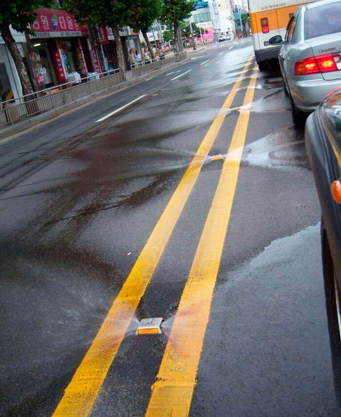 Fotos De Corea Del Sur, Carreteras con sistema de autolimpieza
