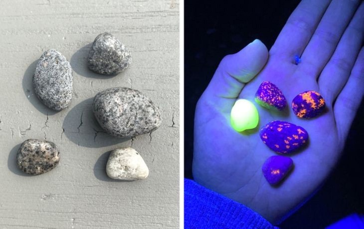 Curiosidades de la naturaleza, rocas  fluorecentes