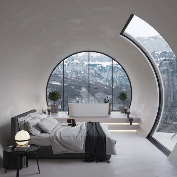 Habitaciones Hermosas, Una habitación de hotel minimalista en las montañas de Turquía