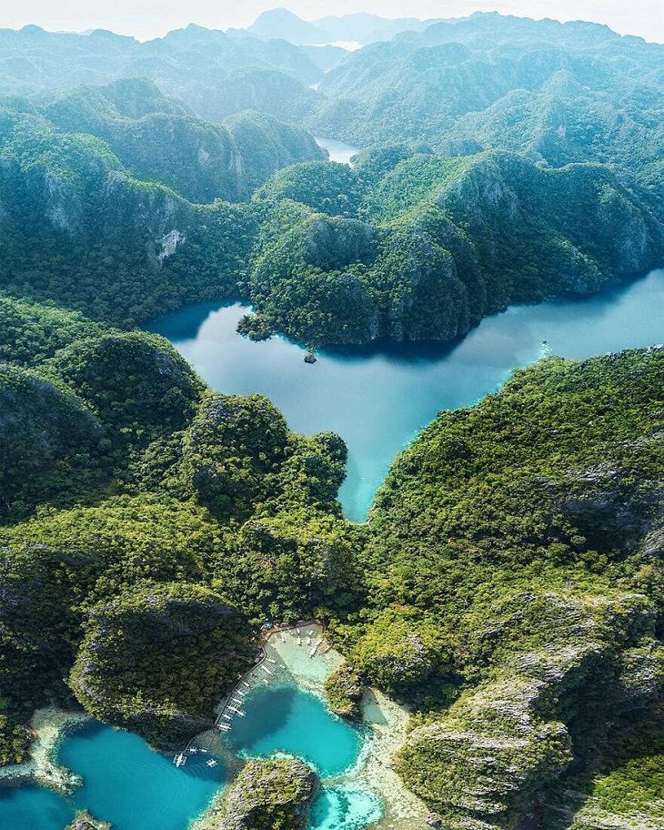 Fotos Aéreas De Paisajes, Isla de Coron, Filipinas