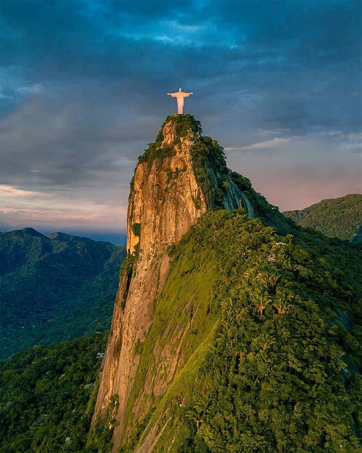 Fotos Aéreas De Paisajes, Estatua de Cristo Redentor, Río, Brasil