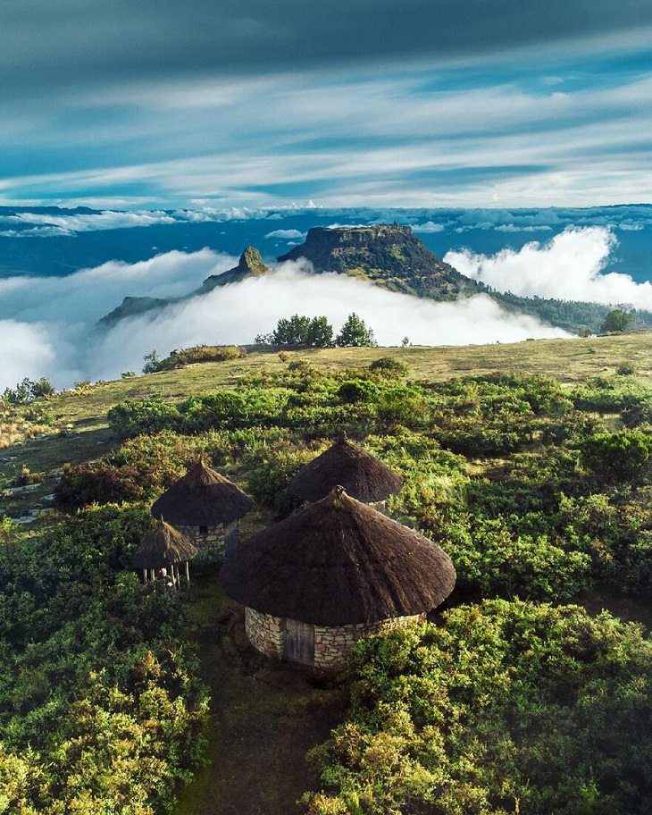 Fotos Aéreas De Paisajes, Montaña Hudad, Etiopía