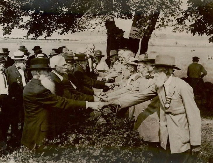 Fotos Eventos Históricos, Reunión de veteranos confederados y federales en Gettysburg (1913)