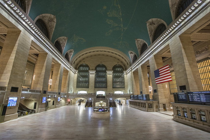 Bonitas estaciones de tren, Grand Central Terminal en Nueva York, EE.UU.
