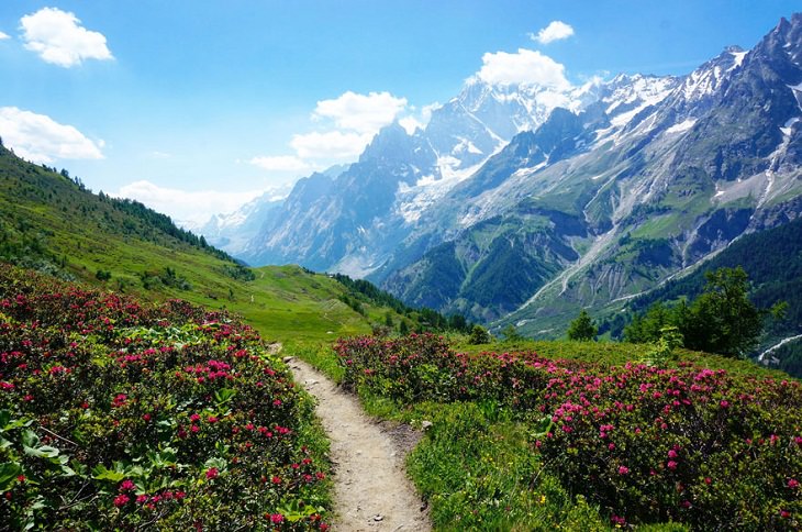 Preciosos paisajes, Ruta en los Alpes, Italia