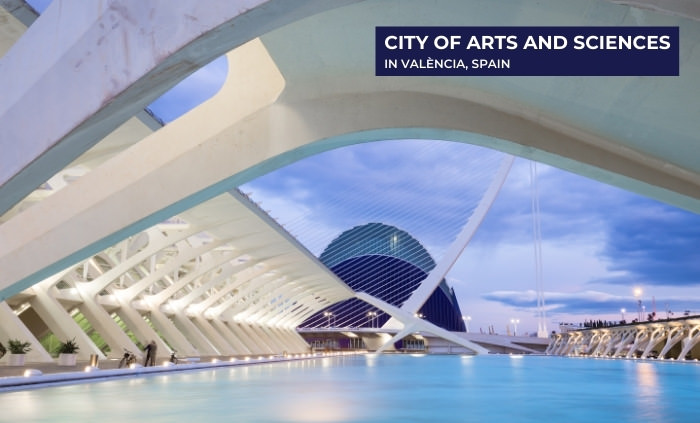 Arquitectura De Santiago Calatrava,edificio de la Ciudad de las Artes y las Ciencias  en España interior