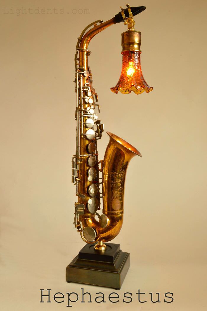 Lámparas Artesanales, saxofón
