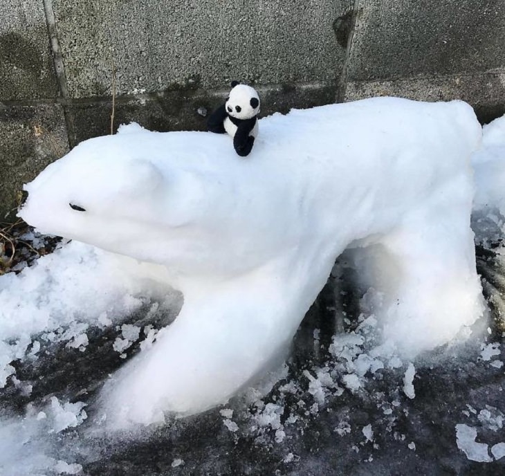 Esculturas De Nieve, Osos