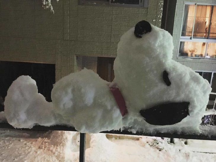 Esculturas De Nieve, Snoopy