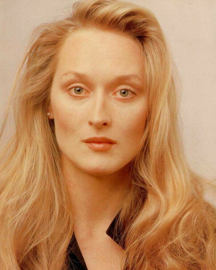 Fotos De Celebridades Nunca Antes Vistas, Un retrato de una joven Meryl Streep