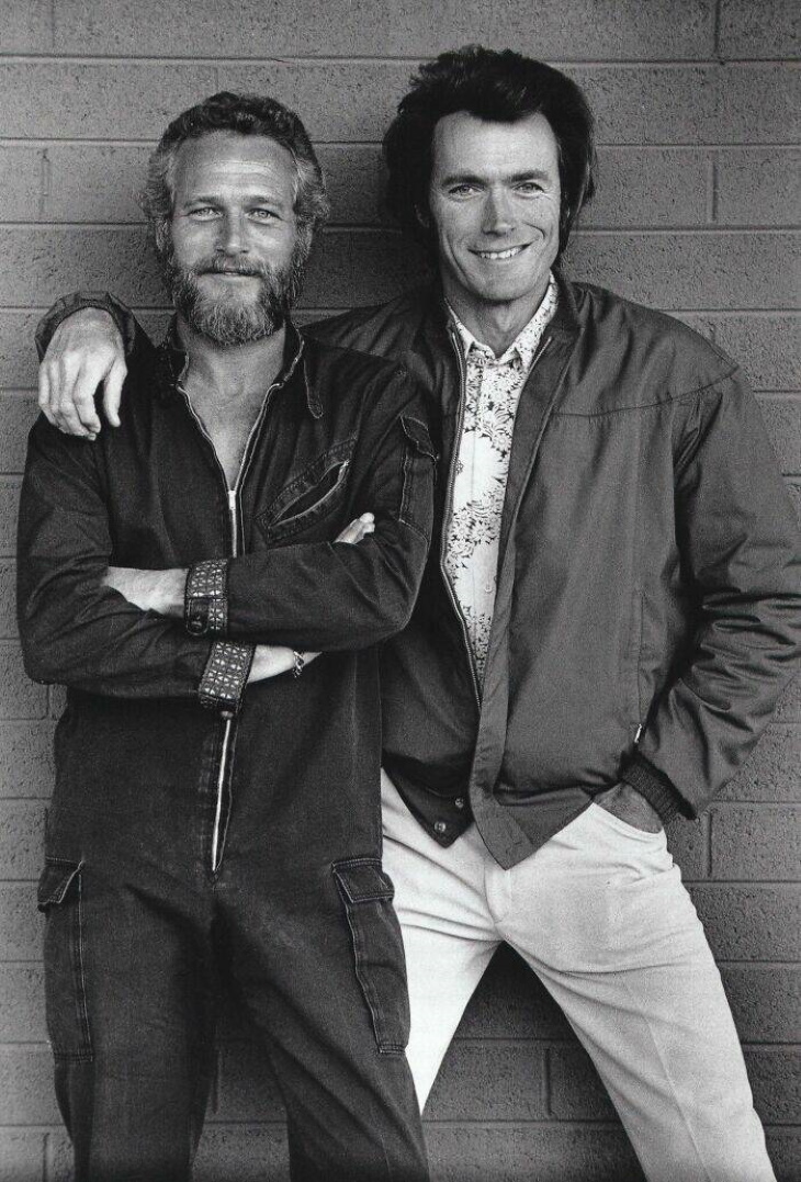 Fotos De Celebridades Nunca Antes Vistas, Paul Newman con Clint Eastwood