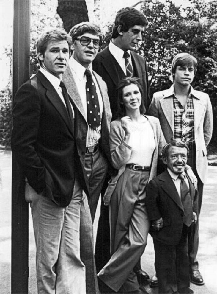 Fotos De Celebridades Nunca Antes Vistas, Una foto grupal del elenco original de Star Wars.